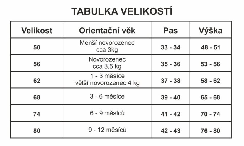 Polodupačky mocca - Velikost: 80